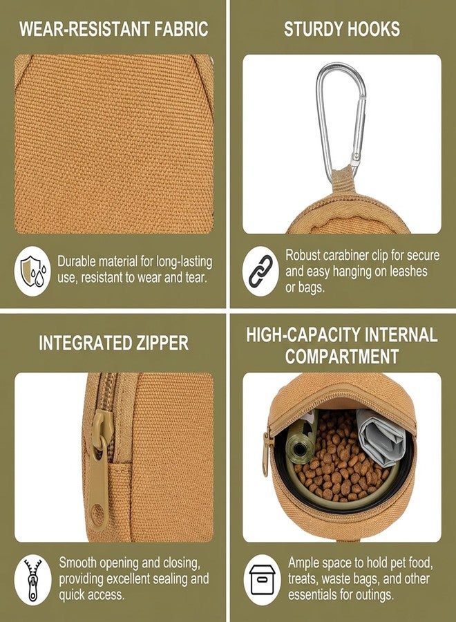 Alrhso Dog Training Reward Pouch 3 Pcs Dog Treat Pouches with Carabiner and Zipper Reusable Dogs Treats Container for Training Reward, Travel or Outdoor Use - Image 3